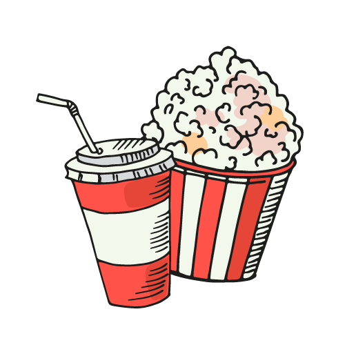 Cinema Snacks Popcorn and Drink Website Icon